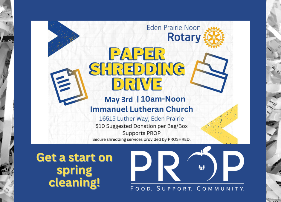 Eden Prairie Noon Rotary Benefit for PROP